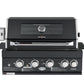 Black Stainless Steel 4 Burner Built-In BBQ With Rear Infrared Burner | 304 High Grade Black SS, Blue LED Knobs