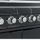 Hampton Style Black Stone Rockpool 6B BBQ Kitchen Package Inc Sink & Draw Module, 2DR Tropical Fridge