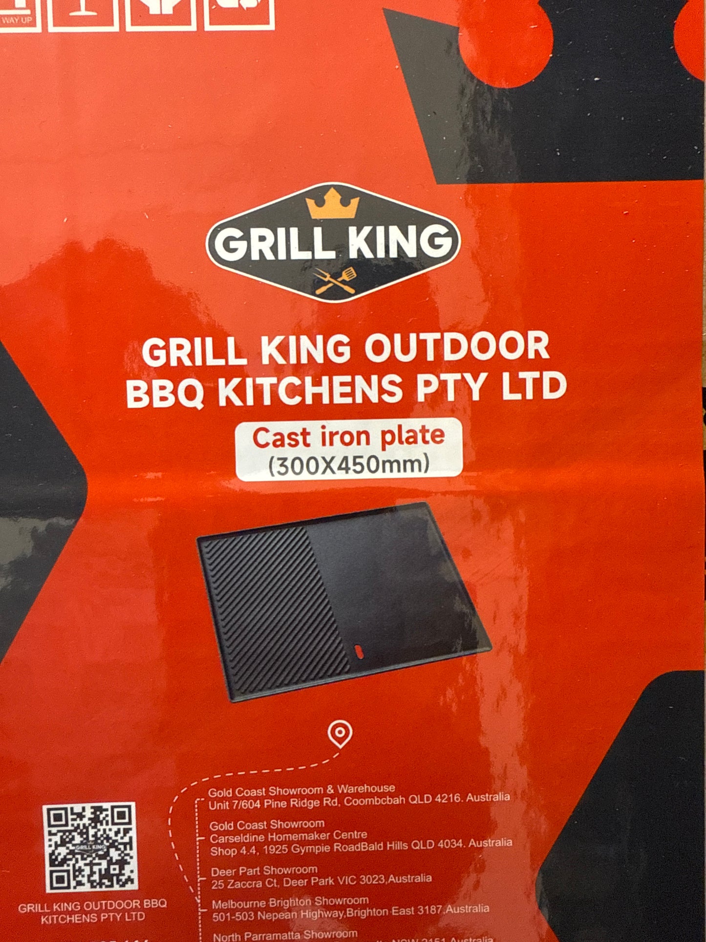 Grill King Cast Iron Hot Plate 35CM x 45CM