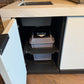 FLAT HOOD White Stone 4B Drop In BBQ Kitchen Package with Stone Benchtops, Hampton Waterfall Design