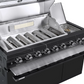 Hampton Style Black Stone Rockpool 6B BBQ Kitchen Package Inc Sink & Draw Module, 2DR Tropical Fridge