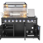 Hampton Style Black Stone Rockpool 6B BBQ Kitchen Package Inc Sink & Draw Module, 2DR Tropical Fridge