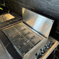 FLAT HOOD BLACK Stone 4B Drop In BBQ Kitchen Package with Stone Benchtops, Hampton Waterfall Design