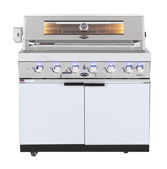 Rockpool 6B Non Wok BBQ Module - LPG, Inc Rotisserie, Covers