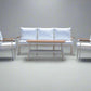 Zurich 4-Piece Aluminium Outdoor Lounge Setting — WHITE