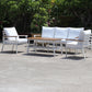 Zurich 4-Piece Aluminium Outdoor Lounge Setting — WHITE