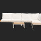 Outdoor Havana Package In White - Outdoor Aluminium & Acacia Modular Corner Lounge